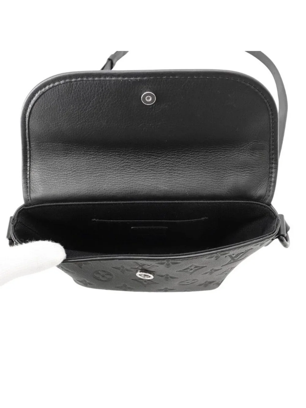 Louis Vuitton Shoulder Bag Monogram Shadow Pulse Wearable Wallet Black